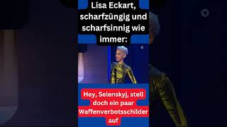 Lisa Eckhart quotWarum stellt Selenskyj keine Waffenverbotsschilder aufquot satire short migration [upl. by Larue]