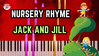 🎹 Jack and Jill  Nursery Rhyme  with LYRICS  EASY Piano and Keyboard Tutorial [upl. by Oraneg]