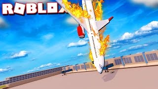 Roblox Adventures  REALISTIC PLANE CRASH IN ROBLOX Plane Simulator [upl. by Asirralc]