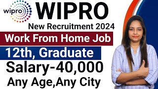 Wipro Recruitment 2024WIPRO Work From Home JobsWipro Vacancy 2024Govt Jobs April 2024 May 2024 [upl. by Hnilym]