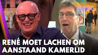 René lacht om aanstaand kamerlid PVV Die is nog niet aan het echte werk toe  VANDAAG INSIDE [upl. by Ssepmet]