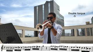 Exercise to Improve Double Tonguing Technique On Trumpet  Arban´s  Daniel Leal Trumpet [upl. by Zela]