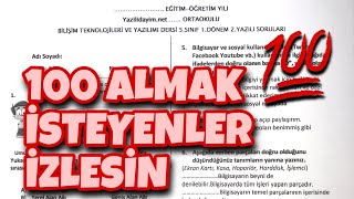 5Sınıf Bilişim Teknolojileri 1Dönem 2Yazılı [upl. by Ludeman378]