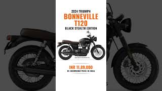 2024 Triumph Bonneville T120 Black Stealth Edition Launched in India 🇮🇳 [upl. by Lathe566]