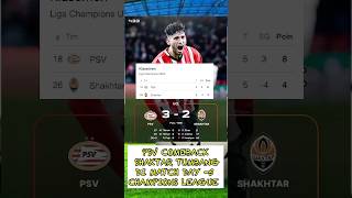 PSV Comeback Skahtar Tumbang shakhtar psv championsleague [upl. by Ardussi]