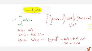 Examples intpi2 pi2 sin2x dx [upl. by Derick]