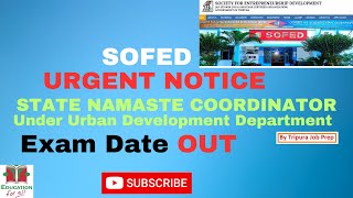 URGENT NOTICE  State Namaste Coordinator Exam date out Urban Development Department [upl. by Asatan]