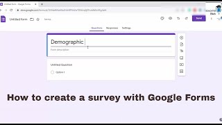 how to create online questionnaire l how to use Google Form l step by step guide [upl. by Notsuoh]