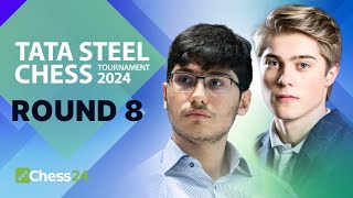 Nodirbek Faces Ian amp Alireza v World Champ Ding Can Gukesh Keep Winning  Tata Steel 2024 Rd 8 [upl. by Quartis]