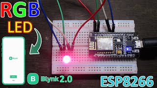 Control Your RGB LED by Phone in MINUTES with Blynk IoT [upl. by Venn]