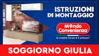 Istruzioni di montaggio Soggiorno Giulia  MONDO CONVENIENZA [upl. by Anaihk]