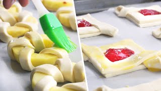 10 Easy and Yummy Puff Pastry Recipes  Dessert ideas [upl. by Nosiaj]