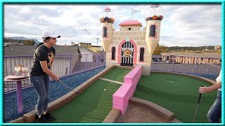 ONCE IN A LIFETIME TRIPLE HOLE IN ONE AT AN AMAZING MINI GOLF COURSE  Brooks Holt [upl. by Ellenar]