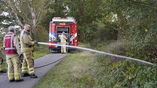 Bermbrand langs fietspad bij Lieveren [upl. by Cob96]