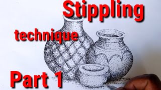 drawing stippling technique part 1 [upl. by Northington633]