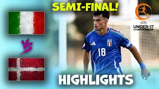 Italy v Denmark  U17 Euro Championship semifinal  Highlights 02062024 [upl. by Sothena]