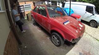 Spraying A Car At Home  Escort Rs Turbo Filler Preparation [upl. by Mamie]