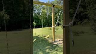 Easy custom build swing set with climbing rope playground homemade outdoors [upl. by Clarkson]