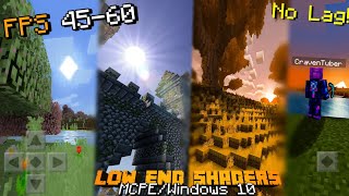 Top 10  Best Minecraft PE Shaders For Low End Devices 2020 MCPE Shaders No Lag MCPEWindows 10 [upl. by Anneg]