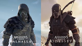 Modern Day Set vs Abstergo Elite Set 🛡️  Assassins Creed Valhalla  Odyssey [upl. by Esinned165]