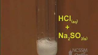 Double Displacement Sodium Sulfite and HCl [upl. by Kirk758]