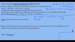 Reacciones químicas estequiometria cálculos con masas 01 ejercicios y problemas resueltos [upl. by Inavihs]