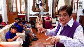 Dr Kiran Bedi interacting with kids [upl. by Htebazileharas765]