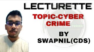 SSB Lecturette Topic  CYBER CRIME  237  Daily Lecturette Practice  SSB INTERVIEW [upl. by Burkhardt]