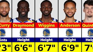 Height Comparison Golden State Warriors Players [upl. by Onairda929]