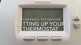 Programming the Honeywell TB7100A1000 Thermostat [upl. by Llednahc]