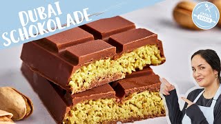 Dubai Schokolade 🍫✨  Virale Schokolade  mit Pistazienfüllung  Trend Rezept  Einfach Backen [upl. by Hotchkiss]