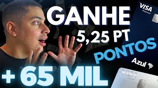 Ganhe 65 MIL Milhas Azul  Cartão Azul 525 Pontos por dólar   Papo de Milhas [upl. by Otrebcire]