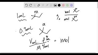 Teacher started with 1 mL of 2 methyl 2 butanol and reacted it with 3 mL concentrated HCl After dis [upl. by Anayeek]