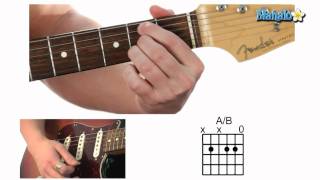 How to Play an A Over B AB Chord on Guitar [upl. by Ahsenet]