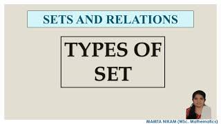 TYPES OF SET [upl. by Nydroj]