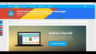 Cara Download  Unduh Aplikasi Dapodik Versi 2016 dan Prefill [upl. by Nivlam]