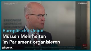 bundestagsgespräch mit Ralph Brinkhaus und Johannes Schraps zum Europäischen Rat am 260624 [upl. by Eednyl]