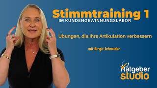 Stimmtraining Klare Aussprache lernen [upl. by Aitnohs747]