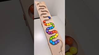 marble Run Race ASMR 109 Wooden Wave Course Colorful Marbles marblerun marblerunrace asmr [upl. by Mas]