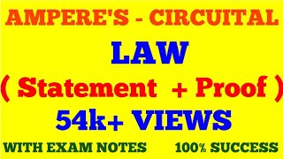 AMPERES CIRCUITAL LAW  WITH EXAM NOTES [upl. by Patsy]