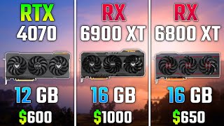 RTX 4070 vs RX 6900 XT vs RX 6800 XT  Test in 7 Games [upl. by Akeihsat]