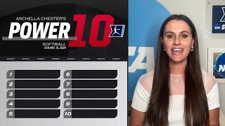 College softball power rankings Texas claims No 1 spot in Power 10 [upl. by Evvy275]