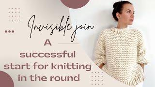 Quick and easy join in the round with circular needles [upl. by Allenod]