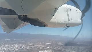 Binter ATR 72600 Going to the plane engine star up taxi and take off from Tenerife South airport [upl. by Ravens]