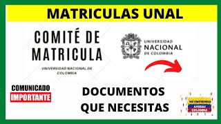 ✅MATRICULA UNIVERSIDAD NACIONAL VER DOCUMENTOS A ENVIAR [upl. by Dolly]