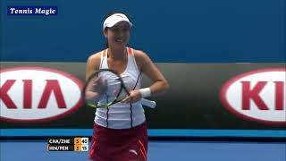 2015 Australia Open R3 ChanZheng vs HingisPennetta [upl. by Kasper]