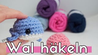 Einen süßen Wal häkeln Einen Amigurumi Wal häkeln für Anfänger Super einfach [upl. by Sukramaj]