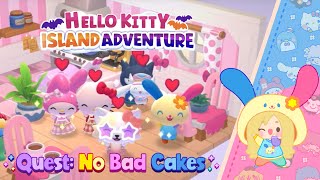 Hello Kitty asked me to help Badtzmaru make a cake 🎂 hellokitty hellokittyislandadventure [upl. by Eicak545]