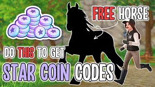 HOW TO FIND NEW STAR COIN CODES FREE HORSES amp FREE STAR RIDER IN STAR STABLE BE QUICK [upl. by Nahtaoj]