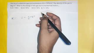 One kg of a diatomic gas is at a pressure of 8×10⁴Nm²  KTG  Physics  Explanation in Telugu [upl. by Lynnet432]